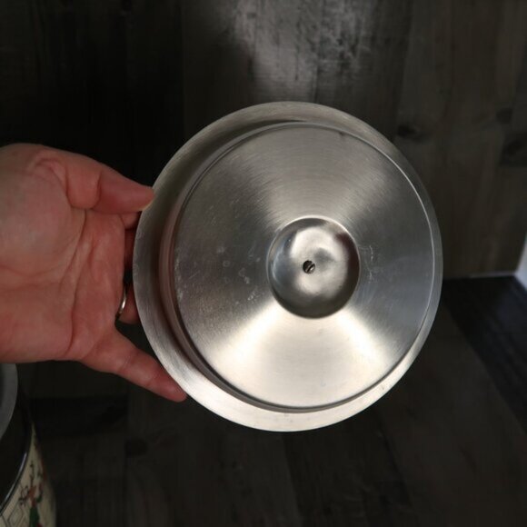 Christmas Ice Bucket Mikasa Reindeer Stainless Steel Champagne Chiller Lid Tongs - Picture 5 of 7